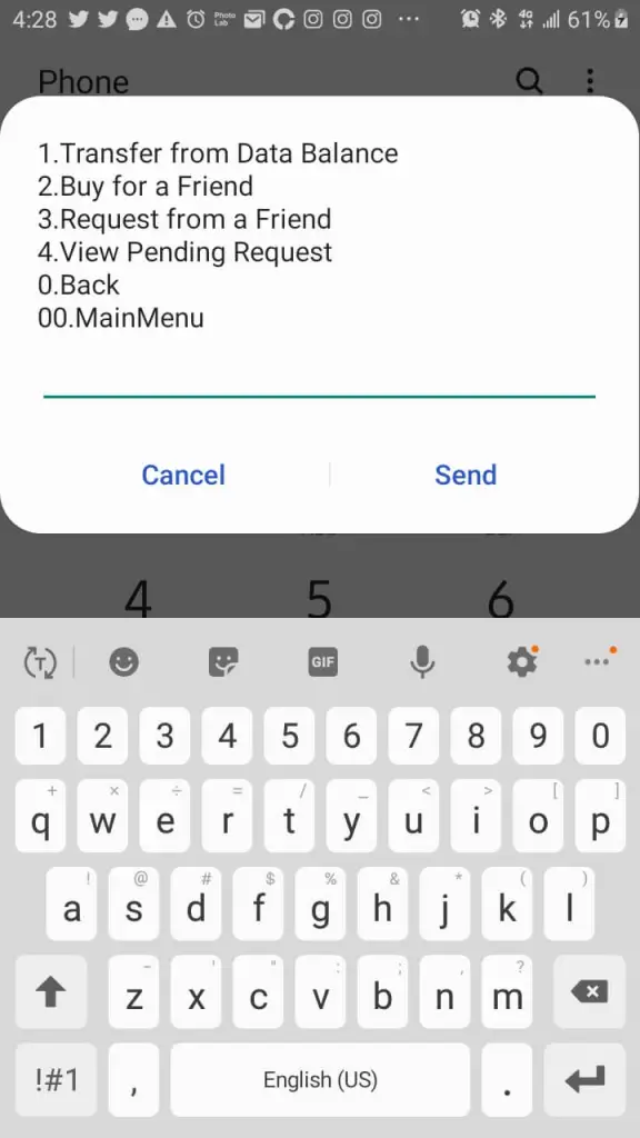 how to share data on mtn