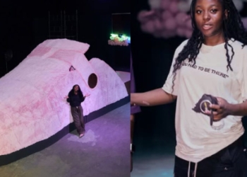 British-Nigerian Designer, Liz Sanya Aims for World Record with Colossal Pink Sandal in Lagos