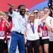Nigerian Star Artist, Burna Boy Wows Sarina Wiegman at Euros Victory Parade (video)