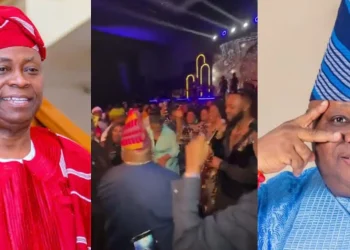 Governor Adeleke and Davido’s father thrill crowd with dance moves as Flavour performs in Cairo