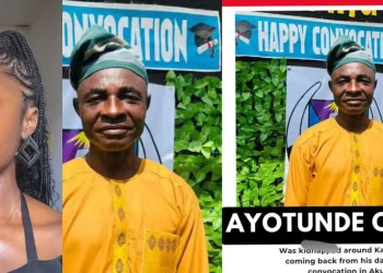 Nigerian Lady cries out  For help as father gets abducted on way home from her Convocation