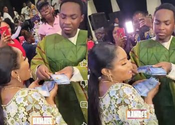 Fans Shade Lizzy Anjorin as  Mercy Aigbe’s son rains money on Iyabo Ojo (Video)