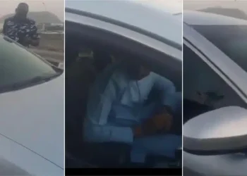 A Video of Naval Officer Yerima stopped by Police for driving with covered number plate goes viral, Sparks Reactions