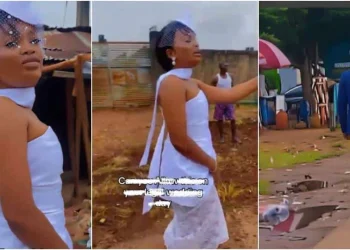 Trending: “How Will I Be Trekking On My Wedding Day?” – Bride Complains As She And Groom Trek To Venue (Video)