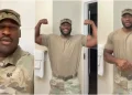 “Nigeria, wassup?” – US soldier trends online as he shows off muscles, says “we go soon fall in” (Video)