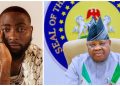 Nigerian Singer Davido Fires Back At Fans Over Uncle Governor Adeleke’s Party Switch