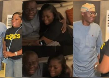 Nigeria: Nollywood Actress Funke Akindele shares humbling moment with Lagos State Governor, Sanwo-Olu as he watches her movie (Video)