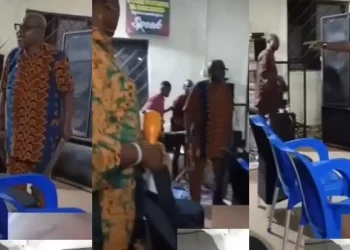 Nigeria: Drama as man storms church with matchet, chases worshippers over noise disturbance (Video)