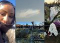 Lady who attended Anthony Joshua’s friends’ funeral shares strange thing she saw above their graves