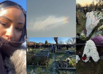 Lady who attended Anthony Joshua’s friends’ funeral shares strange thing she saw above their graves