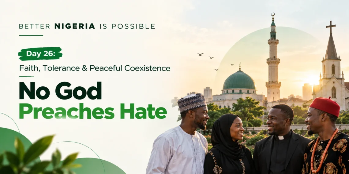 Day 26: Better Nigeria is Possible - Faith, Tolerance & Peaceful Coexistence; No God Preaches Hate